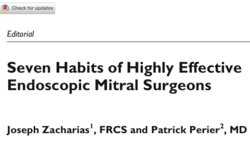 Seven Habits of Highly Effective Endoscopic Mitral Surgeons.