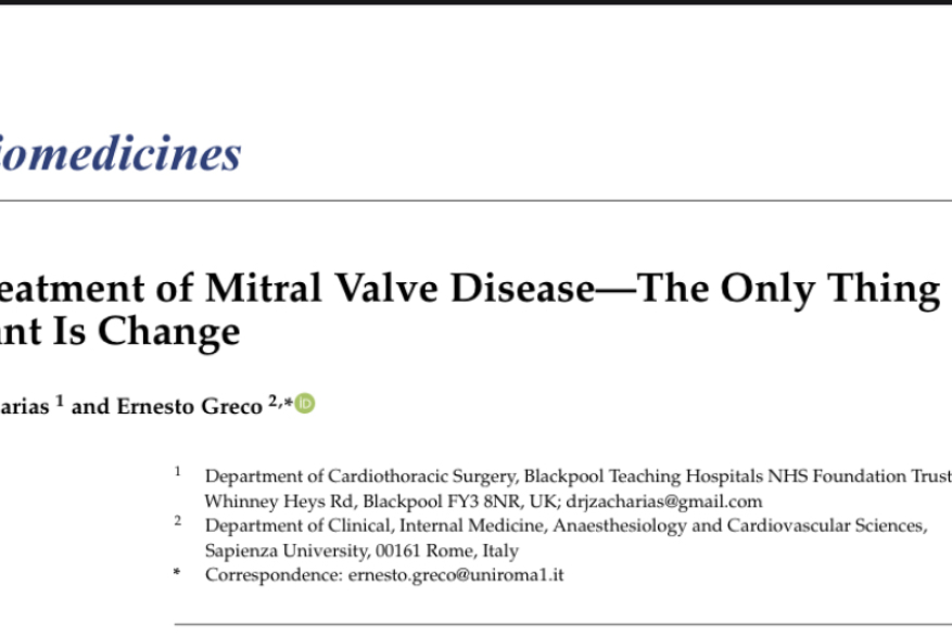 The Treatment of Mitral Valve Disease-The Only Thing Constant is Change