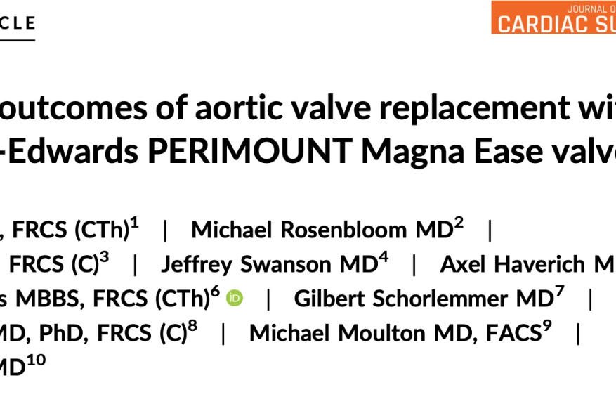 Eight-year outcomes of aortic valve replacement with the Carpentier-Edwards PERIMOUNT Magna Ease valve